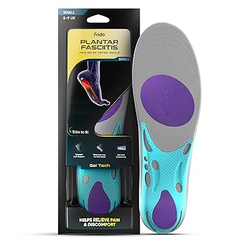 Frido Plantar Fasciitis Pain Relief Ortho Insoles | Orthopedic Arch Support Insoles For Men & Women | Trim-to-fit | For Foot Pain, Heel Pain, Standing & Walking Comfort, Small (5-9 UK)