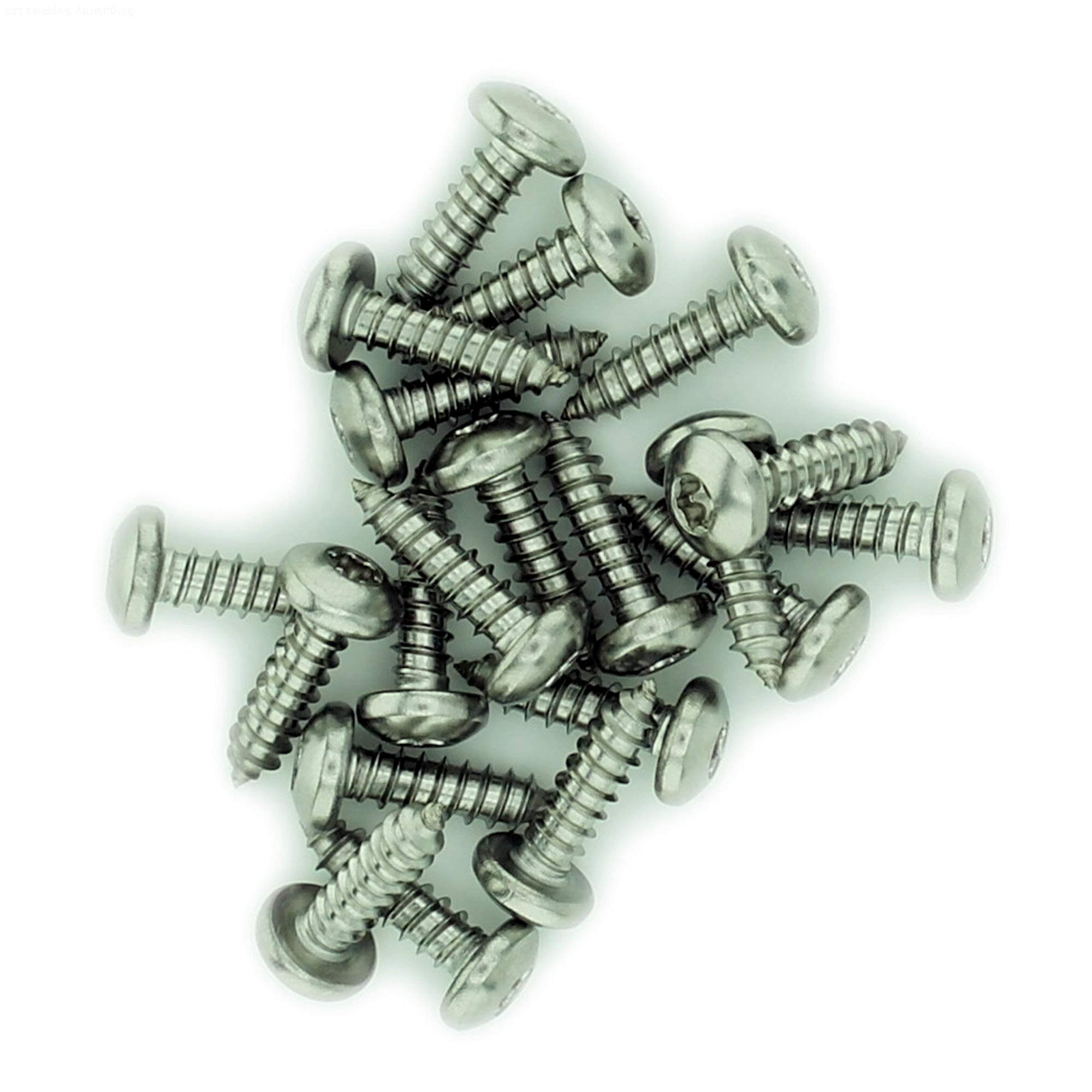 Singularity Supplies No.6 X 0.75 (3.5Mm X 19Mm) Tx Pan Self-Tapping Screw - Stainless Steel (A2) (Pack Of 20)