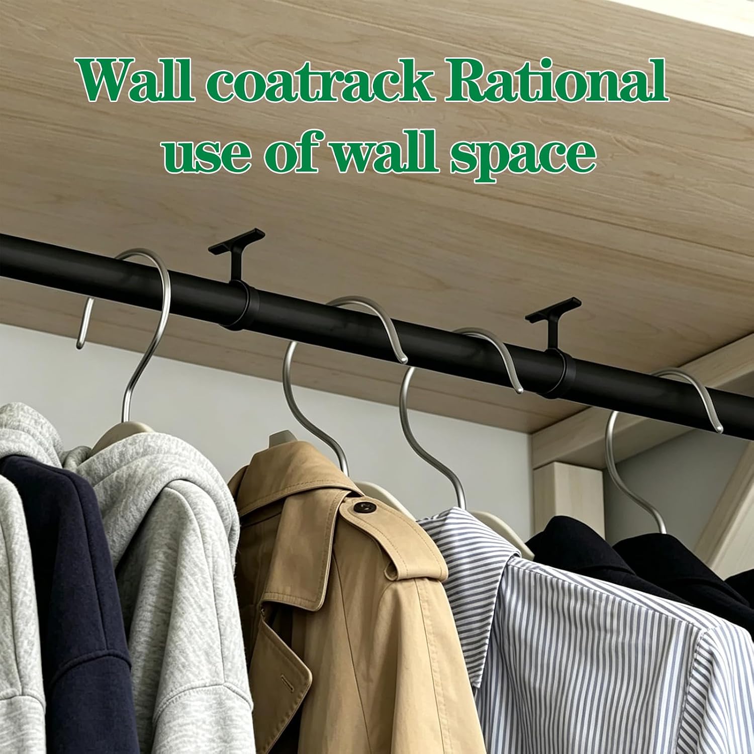 4 Pcs 1-5/16 Inch Diameter Round Wardrobe Closet Rod Suspended Center Support with Installation Screws Curtain Closet Rod Ceiling Mount Bracket for Home Wardrobe