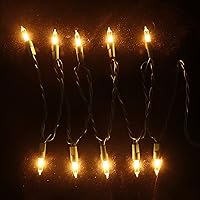 Vista 3 de MULTI-SPARKING Luces de Navidad de 5 pies con 10 bombillas, luces de extensión clásicas transparentes incandescentes mini, cable blanco, blanco