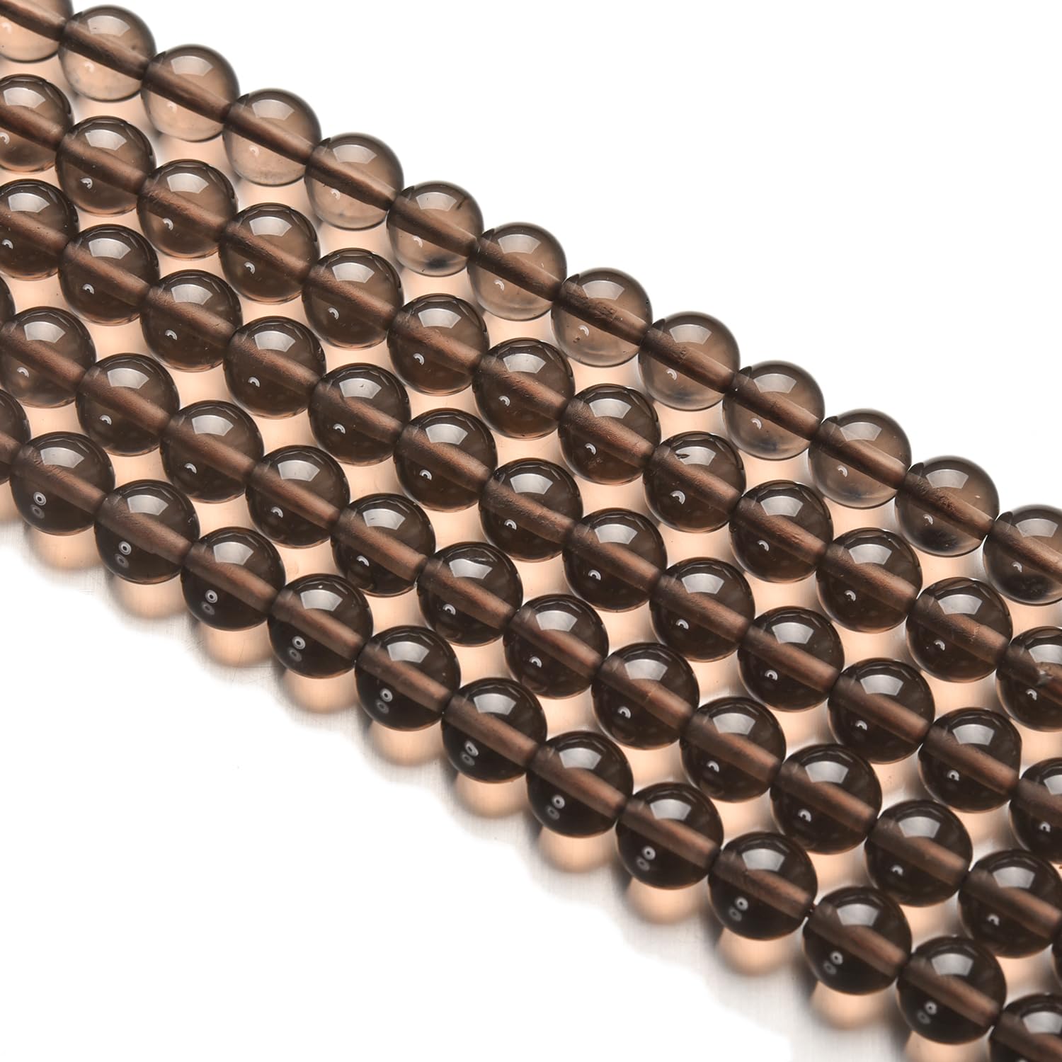 Asingeloo Natural Stone Beads Crystal Energy Stone Healing Power for Jewelry Making DIY Handmade Crafts (6mm, Smoky Quartz Stone) โ image 1