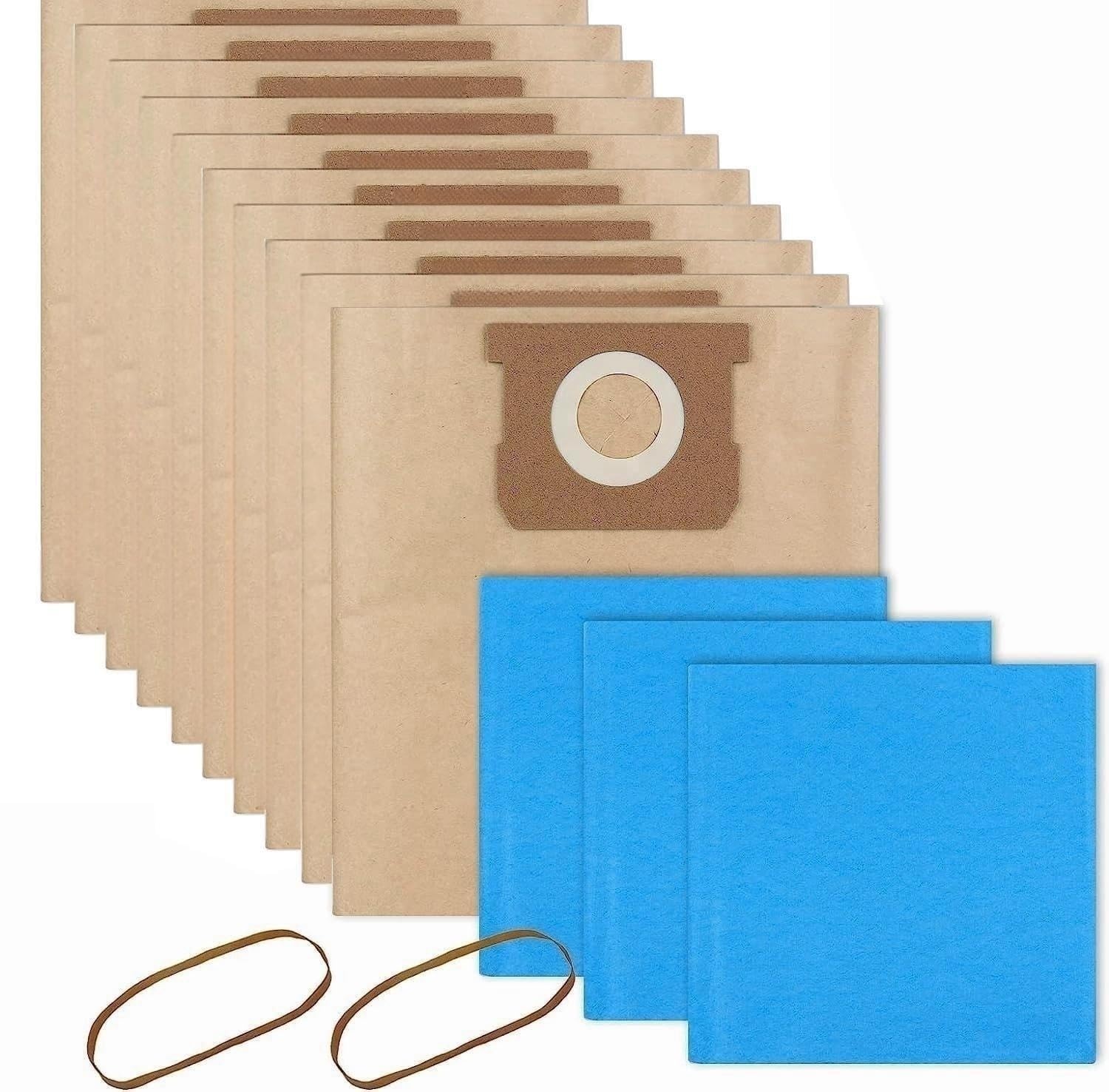 19-3100 shop vac bags for Stanley: for stanley shop vac 5-6 gallon/gal wet dry vacuum cleaner 19-3100 Disposable filter bags - 10 bag 3 filters 2 band