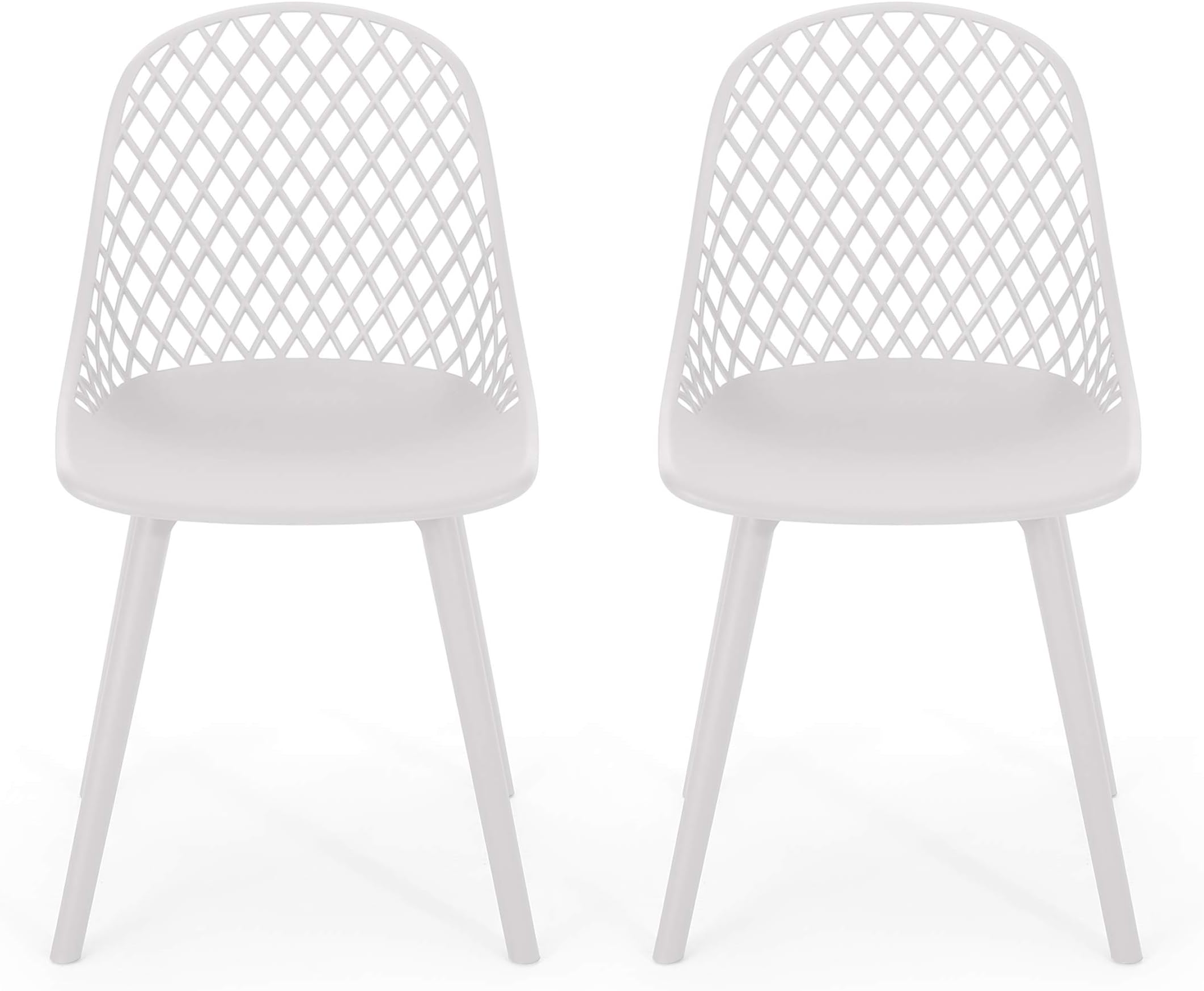 Christopher Knight Home312478 Delora Outdoor Dining Chair (Set of 2), White