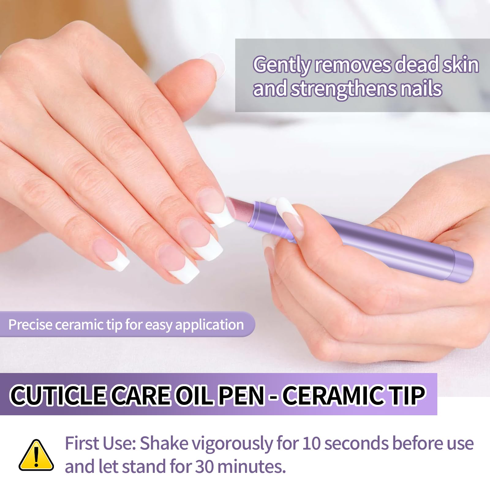 2 Pezzi Pennino 3 in 1 per la Cura di Cuticole e Unghie, Penne Liquide per Rimozione Cuticole, Penna Olio per Cuticole Unghie per Unghie Secche, Screpolate e Danneggiate