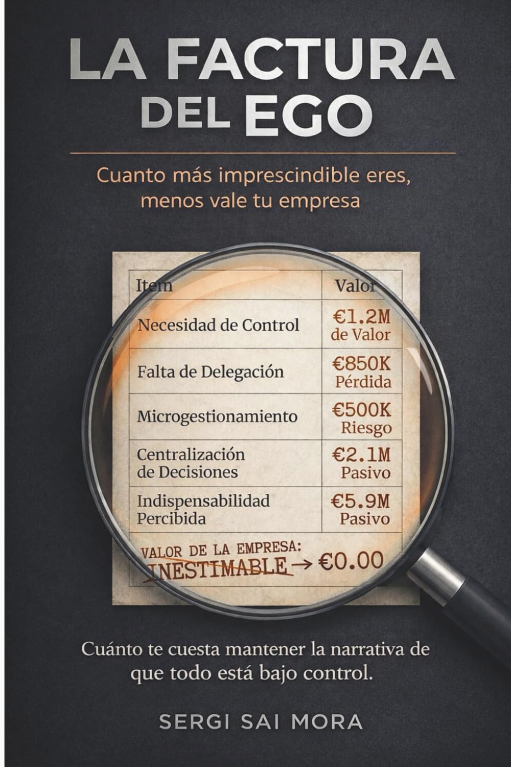 LA FACTURA DEL EGO: Cuanto más imprescindible eres, menos vale tu empresa
