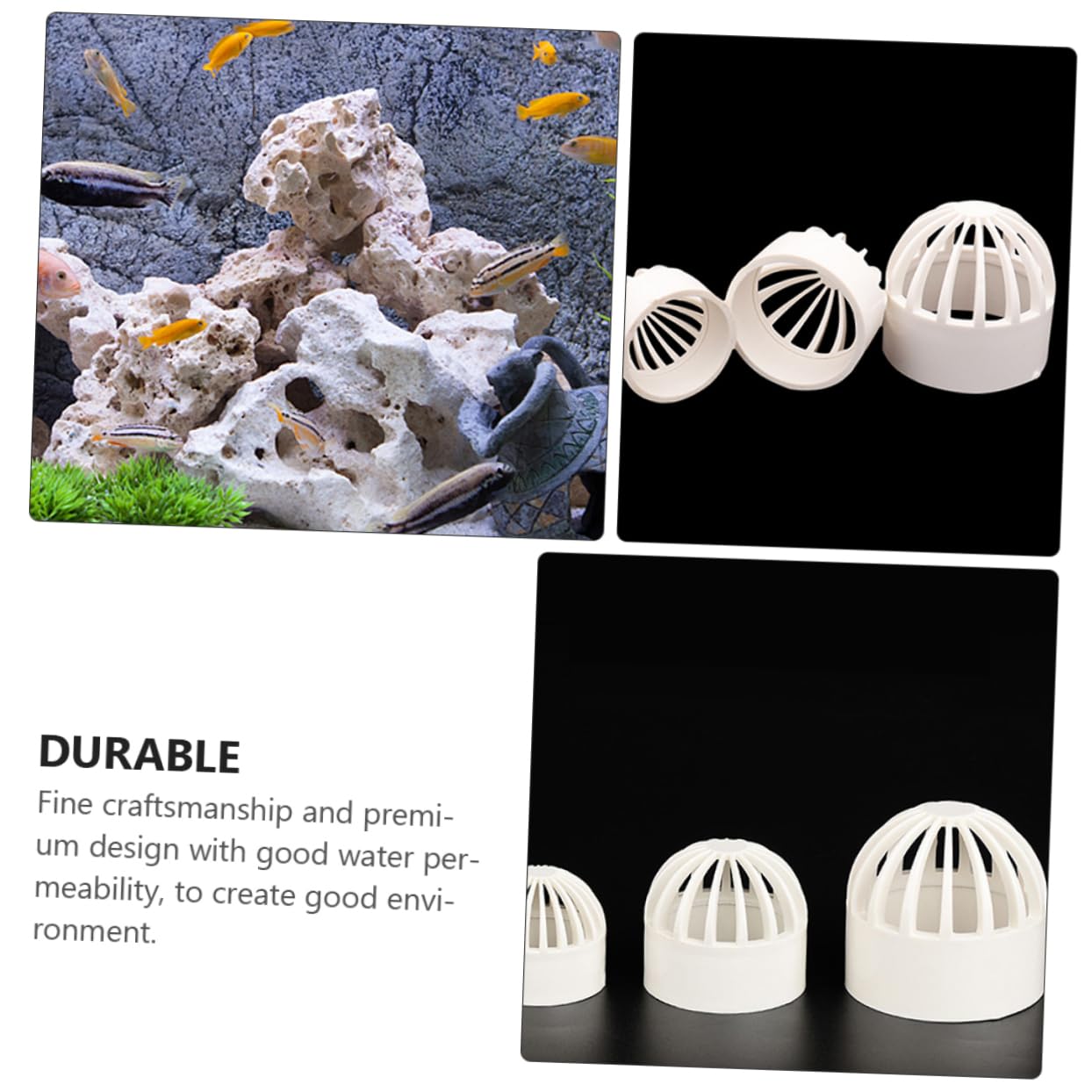 GRIRIW Permeable Cover for Fish Tank 2pcs PVC Net Small Fish Tank Filters Easy to Install