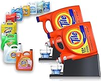 Vista 20 de TidyFriend - Soporte para detergente líquido para ropa con bandeja de goteo y patas de agarre de goma, soporte para organización y almacenamiento