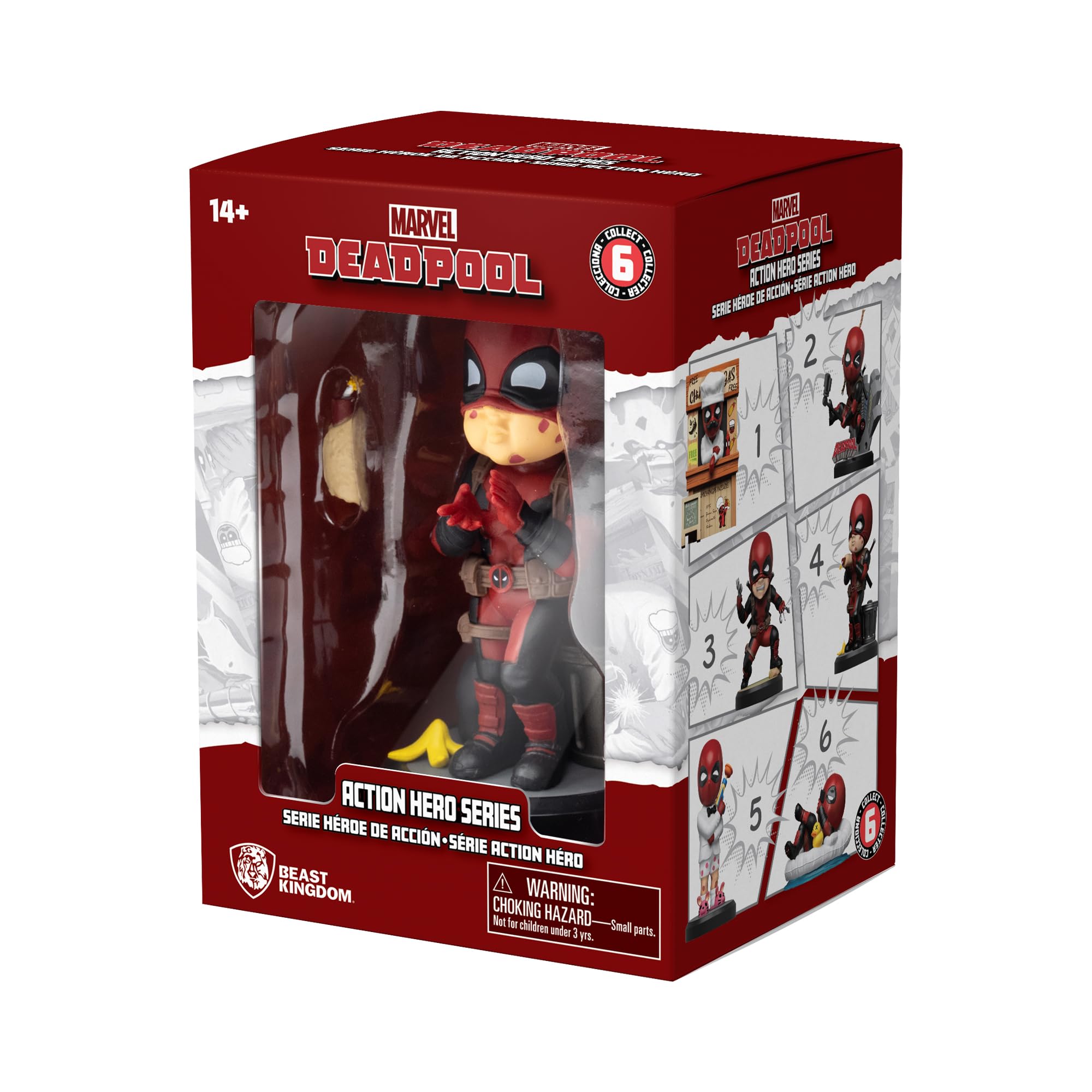 YuMe Deadpool Chimichangas Time, 4.5" Mini Figure Collectible in Hero Window Box, Red - Image 4