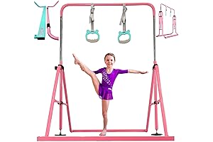 Updated Tepemccu Expandable Gymnastics Bars, Adjustable Height Bar for Kids