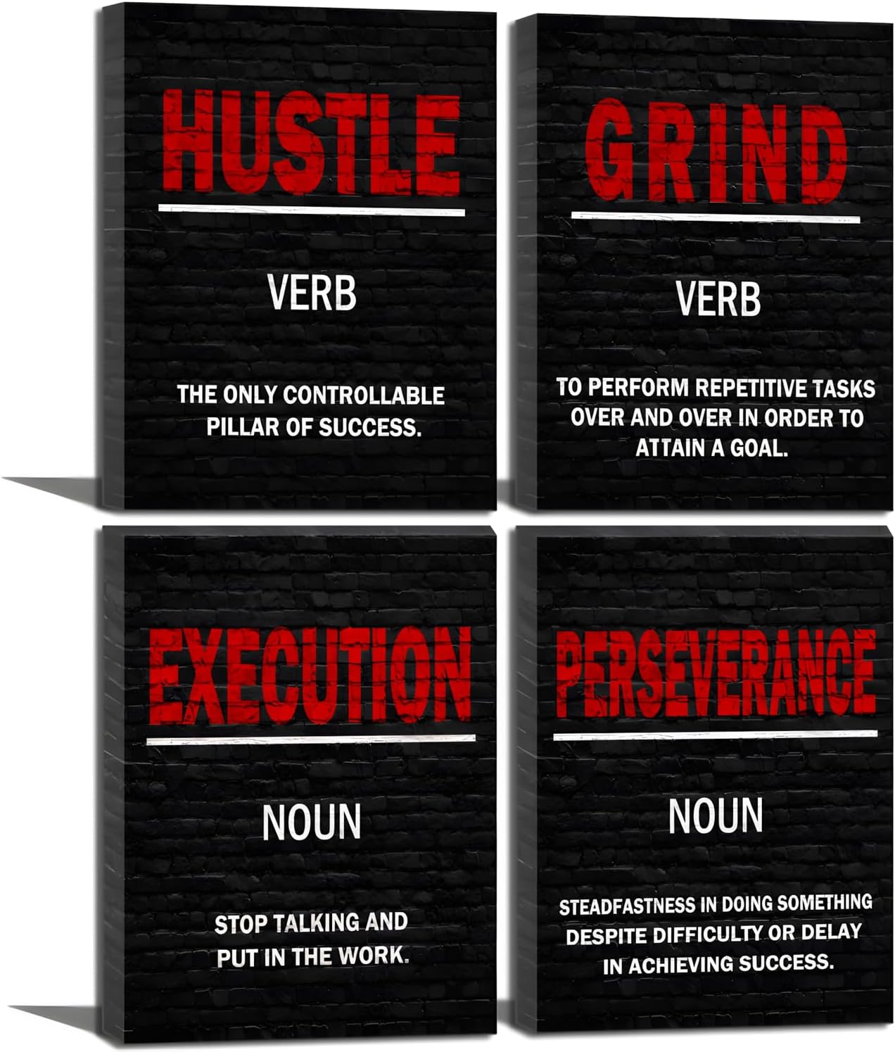 Grind Hustle Execution Inspiring Wall Art