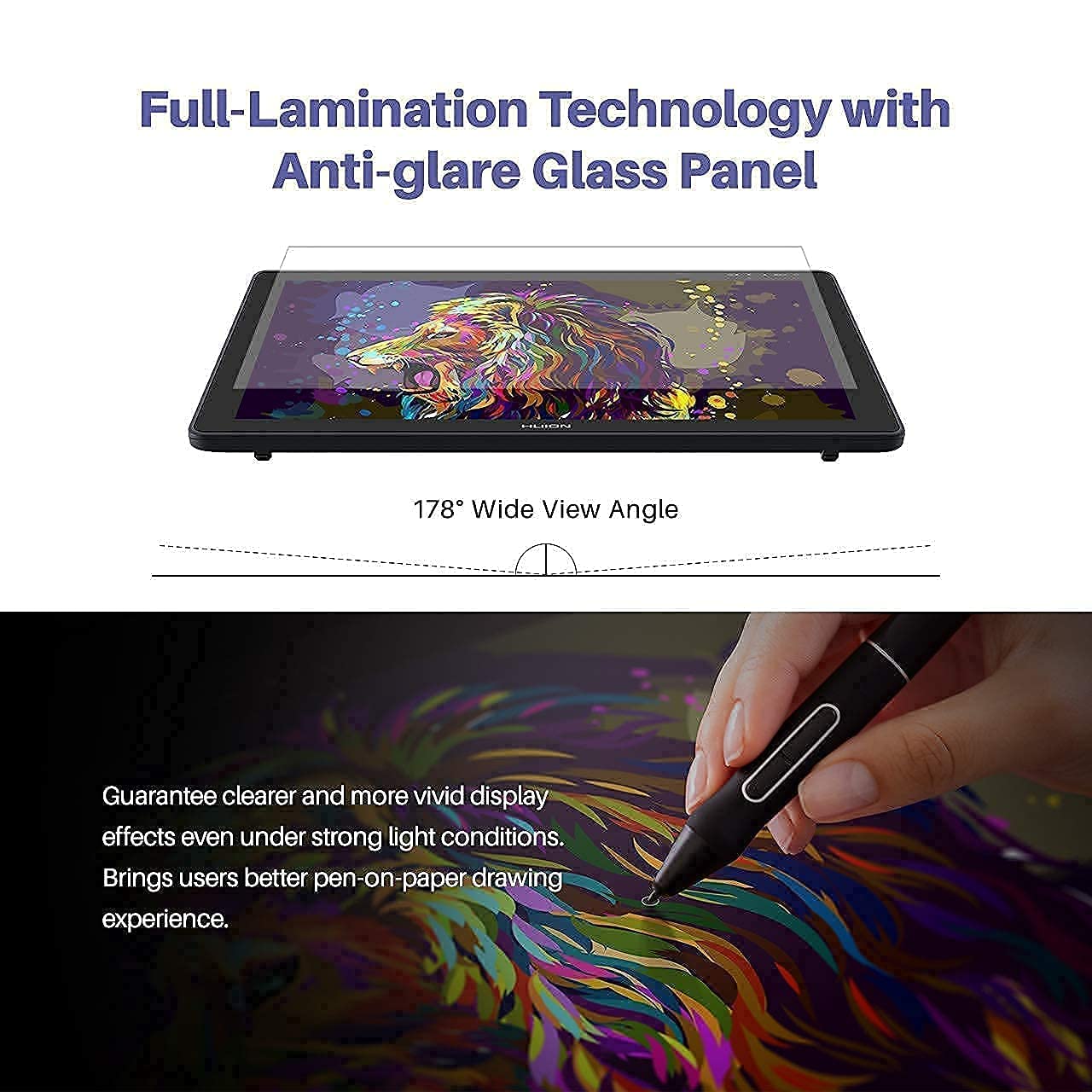 Amazon.com: 2020 HUION KAMVAS 22 Plus Graphics Drawing Monitor 