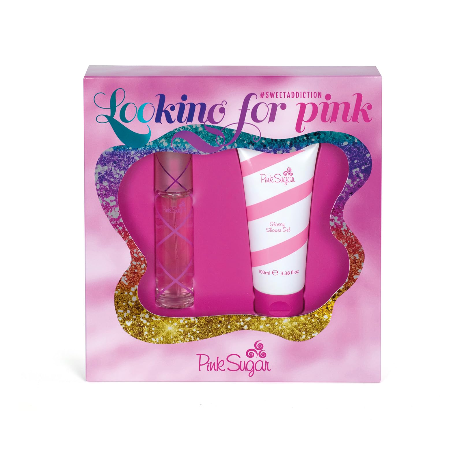 Pink Sugar, Cofanetto Looking For Pink con Eau de Toilette da 30 ml e Shower Gel da 100 ml
