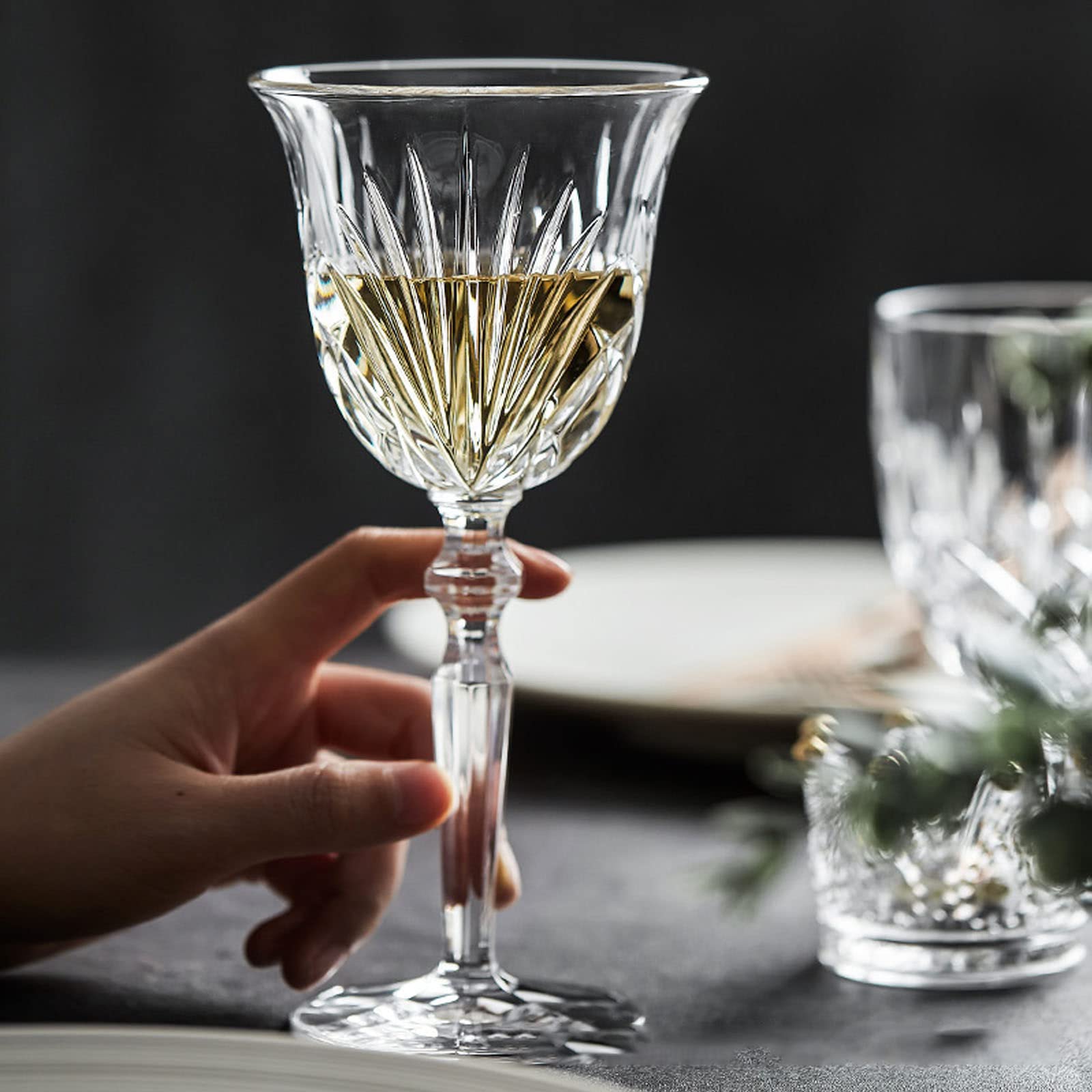 decorative wine glasses Lenox Holiday Balloon Wine Glasses, Clear, 16 oz