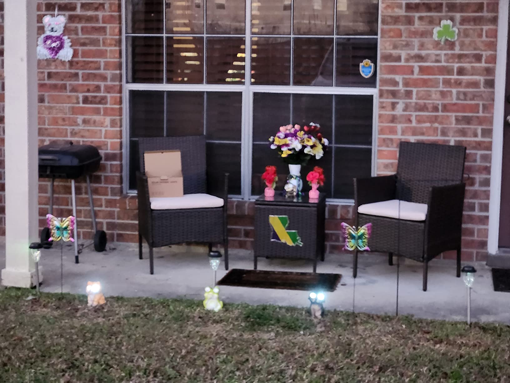 20/mo Finance Greesum 3 Pieces Patio Furniture PE Rattan Wicker