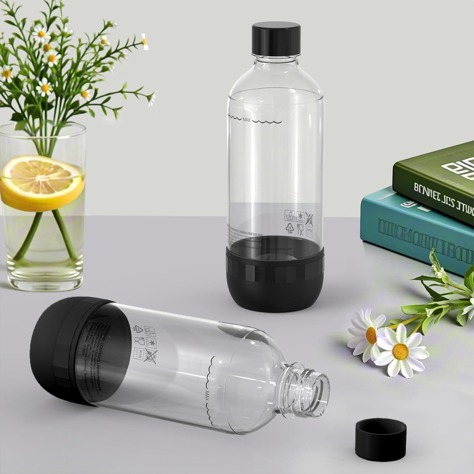 Sodastream Source Lot De 2 Bouteilles D'eau Réutilisables 1 Litre Sans