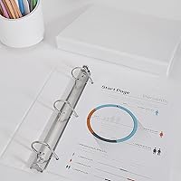 Vista 7 de Comix Carpetas resistentes de anillos en D de 1.5 pulgadas, carpeta de 3 anillos de 1.5 pulgadas con cubierta de visión transparente, 0.094 in