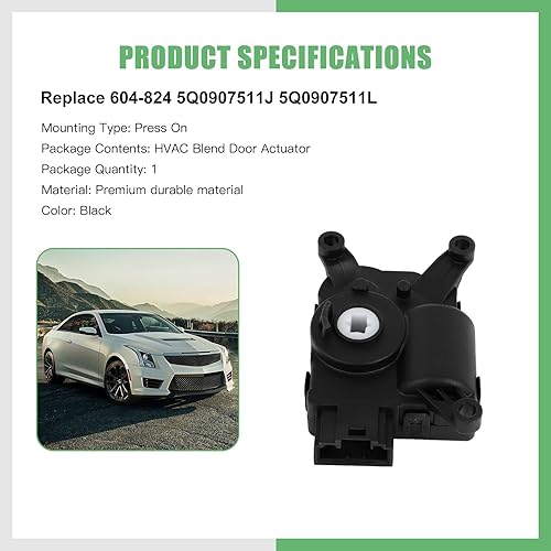 Miniatura 2 de SCITOO Actuador de puerta de mezcla de calentador HVAC para A3 2013-2018, para A3 2015-2018, para Eos 2007-2016, para 2011-2018, 604-824