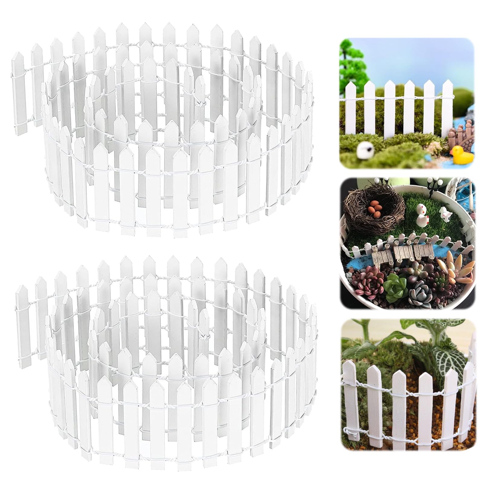 Recinzione Miniatura In Legno 90cm - Per Giardini Fatati, Case Delle Bambine E Decorazioni - Foto 6