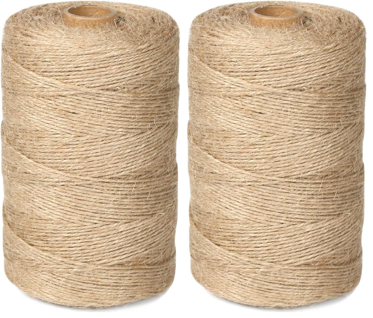 PerkHomy 1100FT Jute Twine String 2mm 3ply Natural Thin Twine for Craft Gardening Gift Wrapping Packing Material Wedding Christmas Decoration Bulk (Pack of 2)