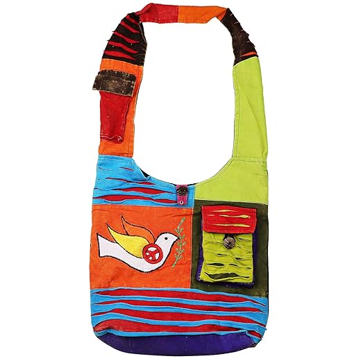 Falari Bohemian Hippie Crossbody Shoulder Bag Sling Cotton Handmade (2018)