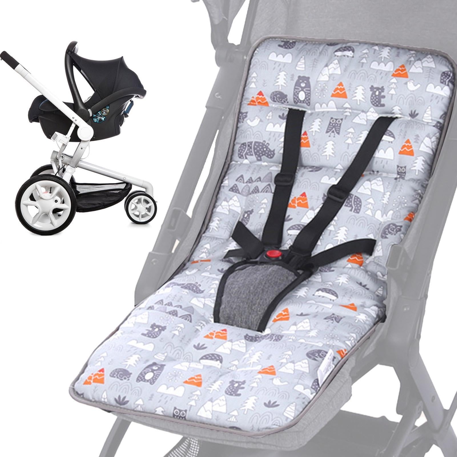 Stroller Liner - Stroller Insert, Seat Cushion Cover, Stroller Seat Cover | Baby Stroller Liner Pad Soft Stroller Cushion Pad Baby Car Seat Insert Car Seat Accessories