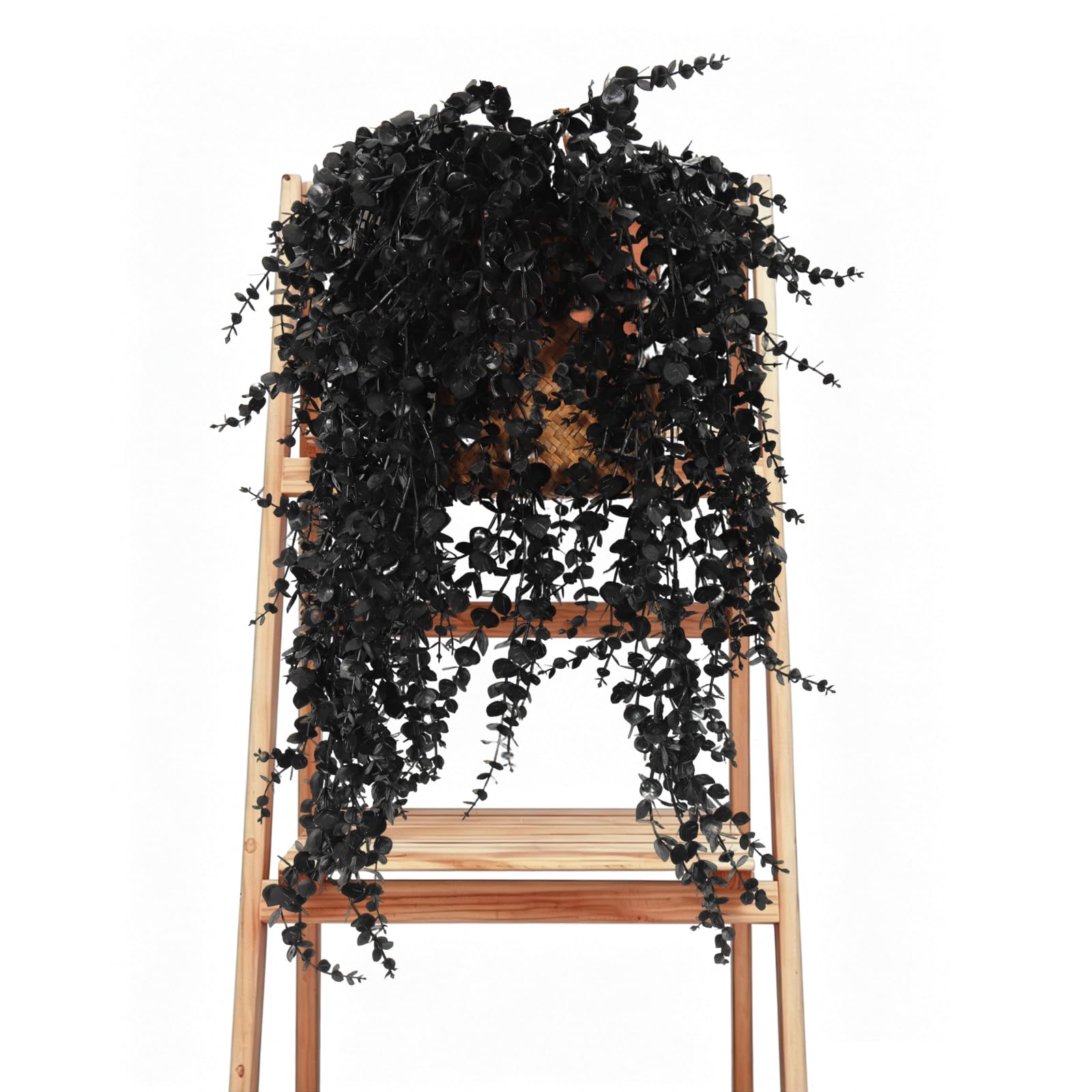 RECUTMS Black Artificial Hanging Gothic Plant 31.5" Fake Fall Greenery Vine