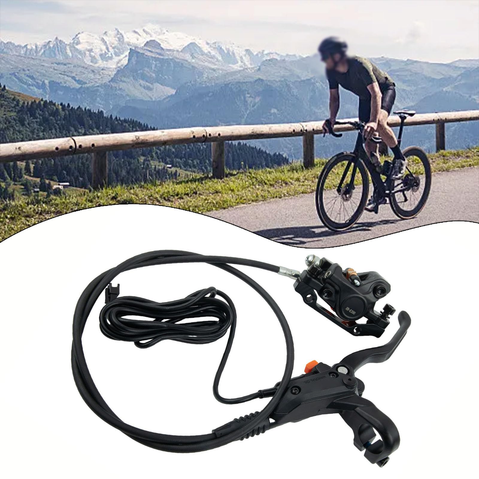 Pour XOD E-Bike, Ensemble de Frein à Disque Hydraulique, Système de Frein Avant/Arrière Avec Contrôle de Puissance Électrique, Pour Pièces de Vélo de Montagne 140mm 160mm 180mm (Arrière Gauche)