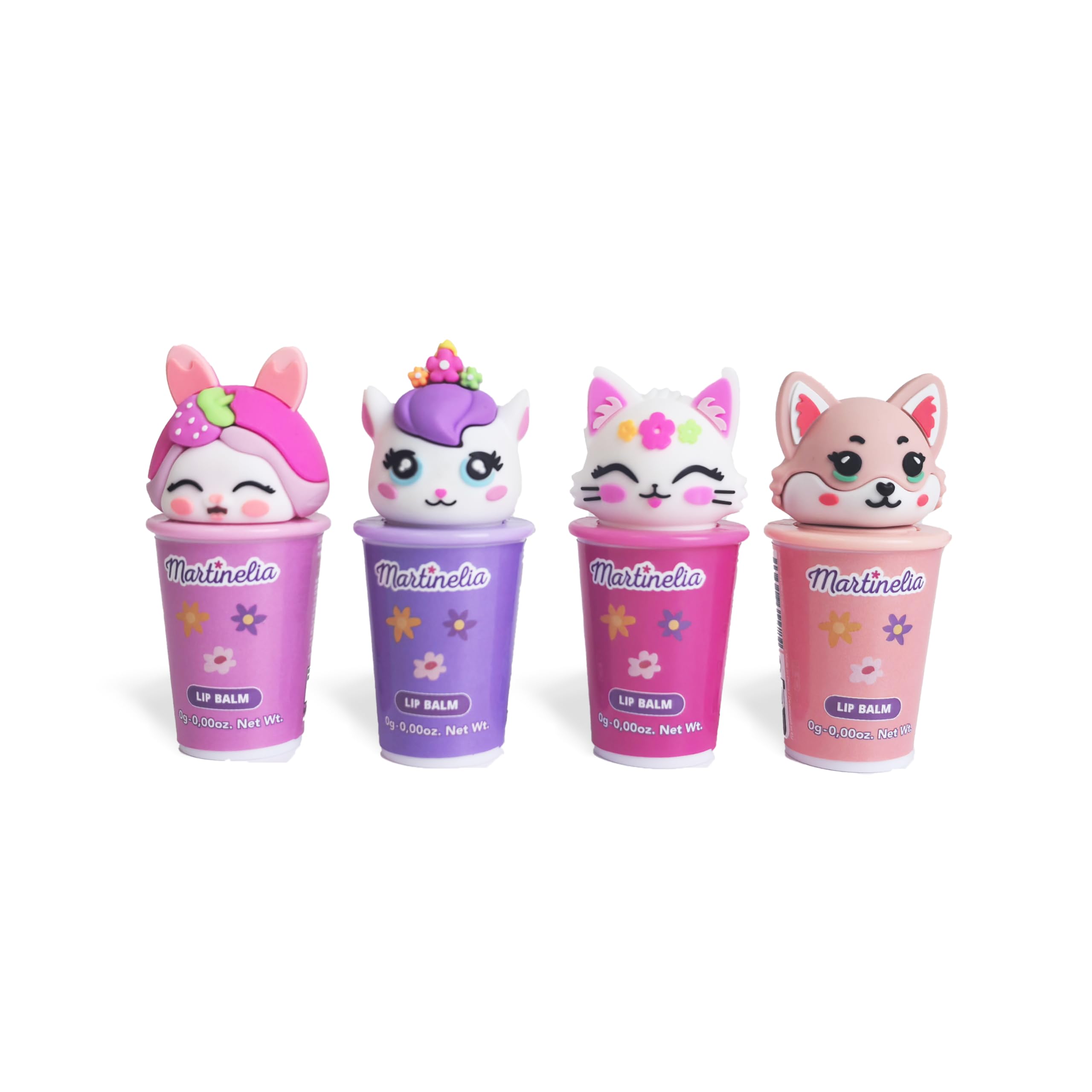 MARTINELIA Lipgloss Mit Tiermotiv – Fruchtiger, Feuchtigkeitsspendender Gloss Für Kinder, Zufälliger Duft (Erdbeere, Traube, Kirsche, Pfirsich)