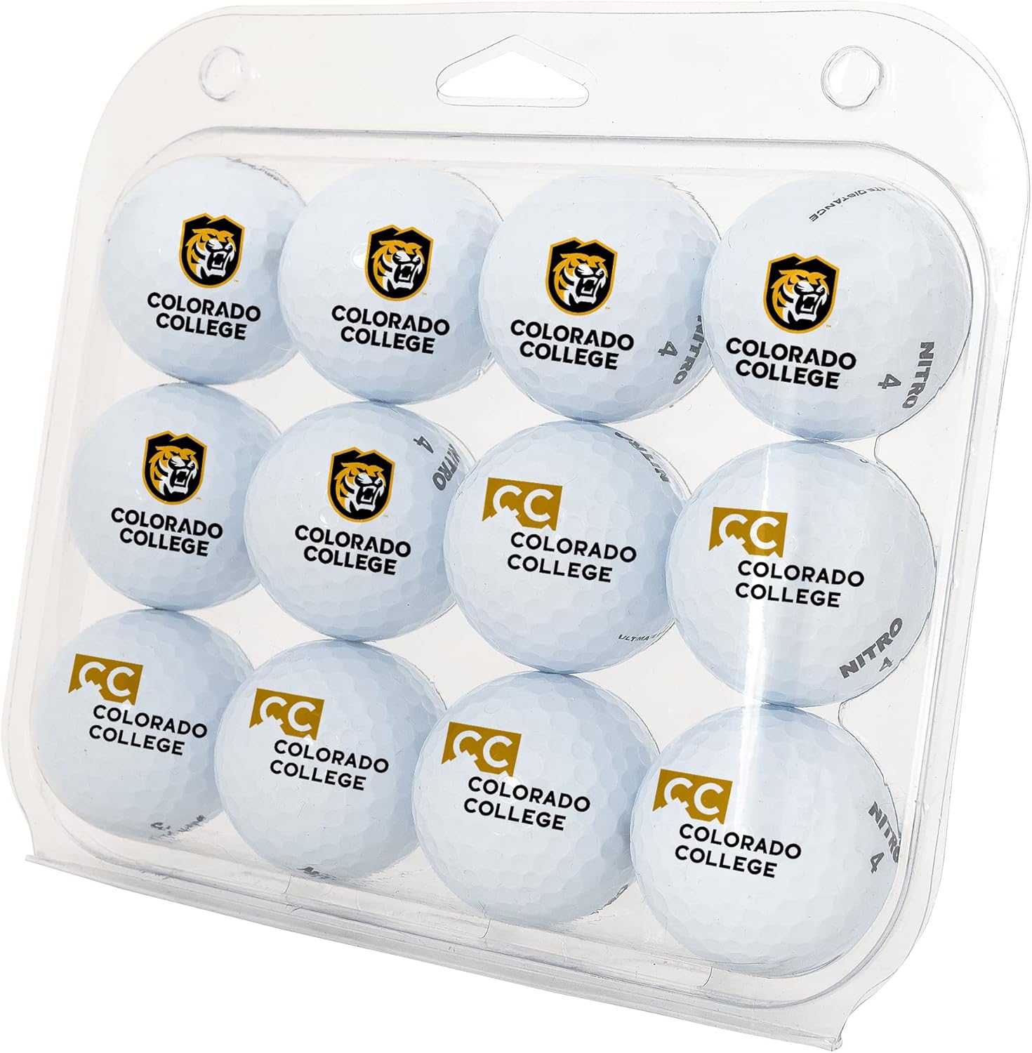 Desert Cactus Colorado College Golf Balls 12 Pack – CC Tigers Full Color Dozen – Officially Licensed Sport Team Accessory