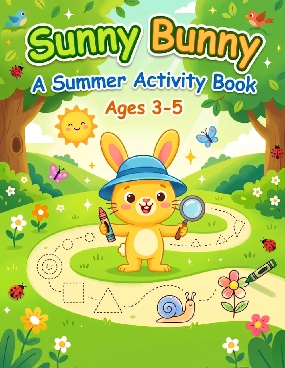Sunny Bunny Summer Activity Book for Kids Ages 3–5: Trace, Color, Learn and Have Fun with Preschool Activities (Trace & Maze Activity Books)