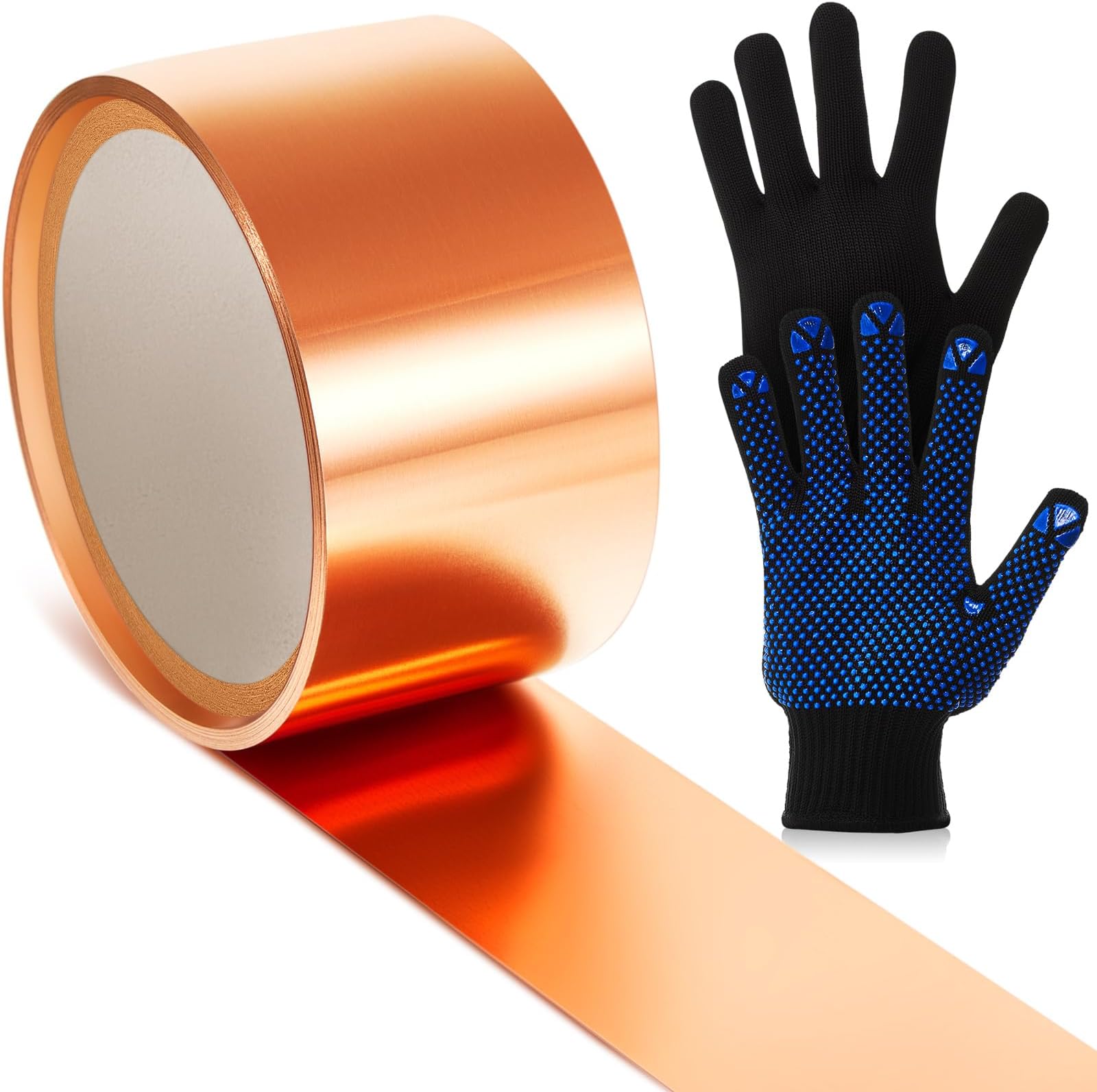 Copper Flashing 99.95% Pure 2'' x 50ft Copper Sheet Soft Copper Flashing Metal Foil for Craft, Electrical, House Repair, Decoration, and DIY 2mil/44gauge