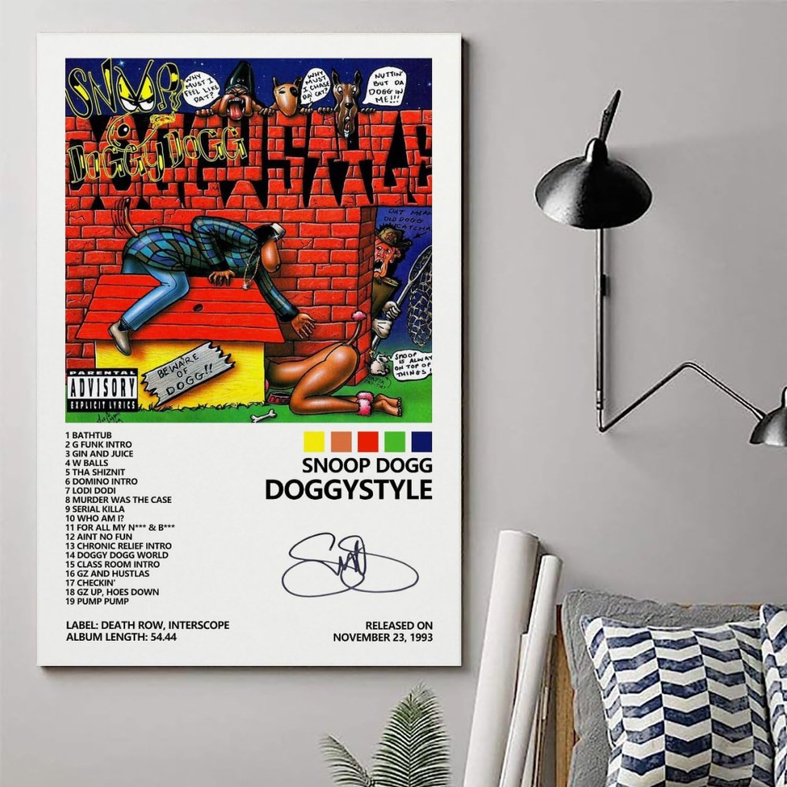 Shiwa Snop Dogg Poster Doggystyle Album Cover Posters for Bedroom