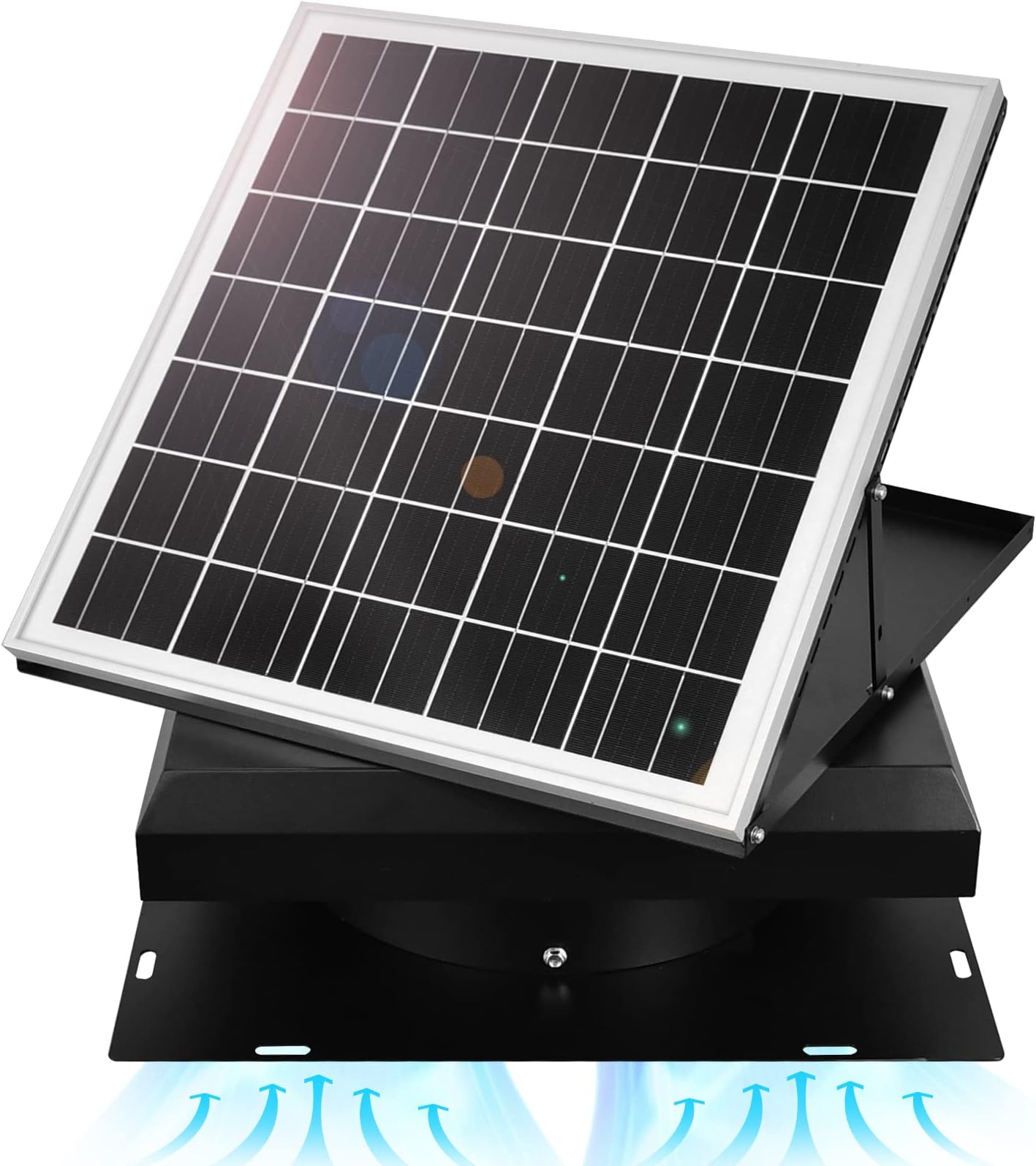 32 Watt Solar Attic Fan Solar Powered Roof Exhaust Fan Up to 3000 Sq Ft,2500 CFM Metal Shell Solar Vent Hail and Weather Resistance