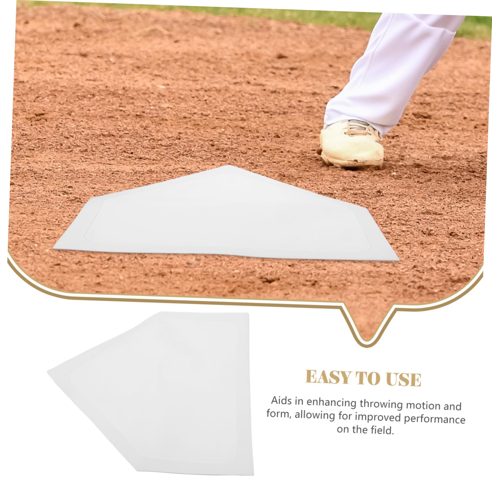 NULYLU Baseball Court Markers Compact Pitcher Training Mat Sports Supplies for Training