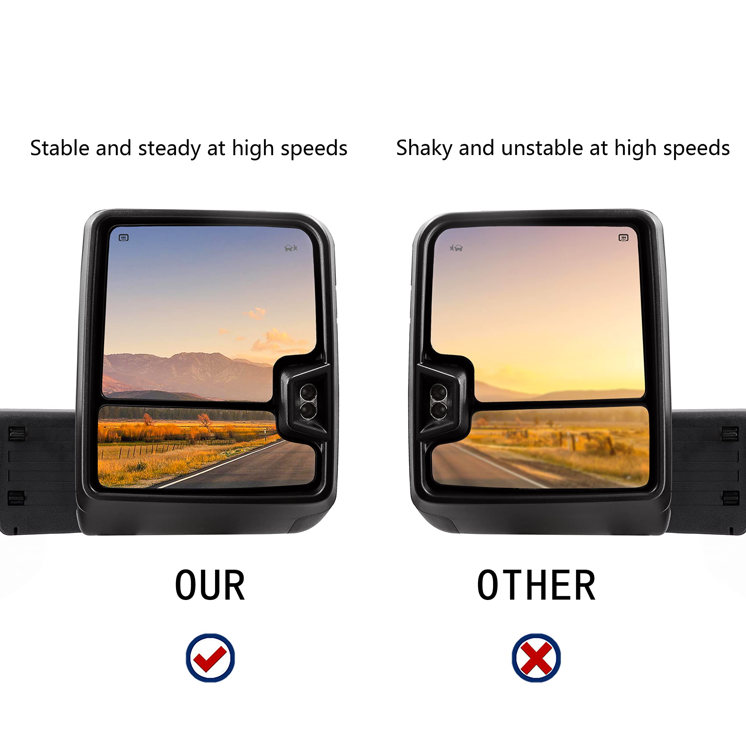 Switchback Towing Mirror Compatible for 20192022 Chevy Silverado 1500