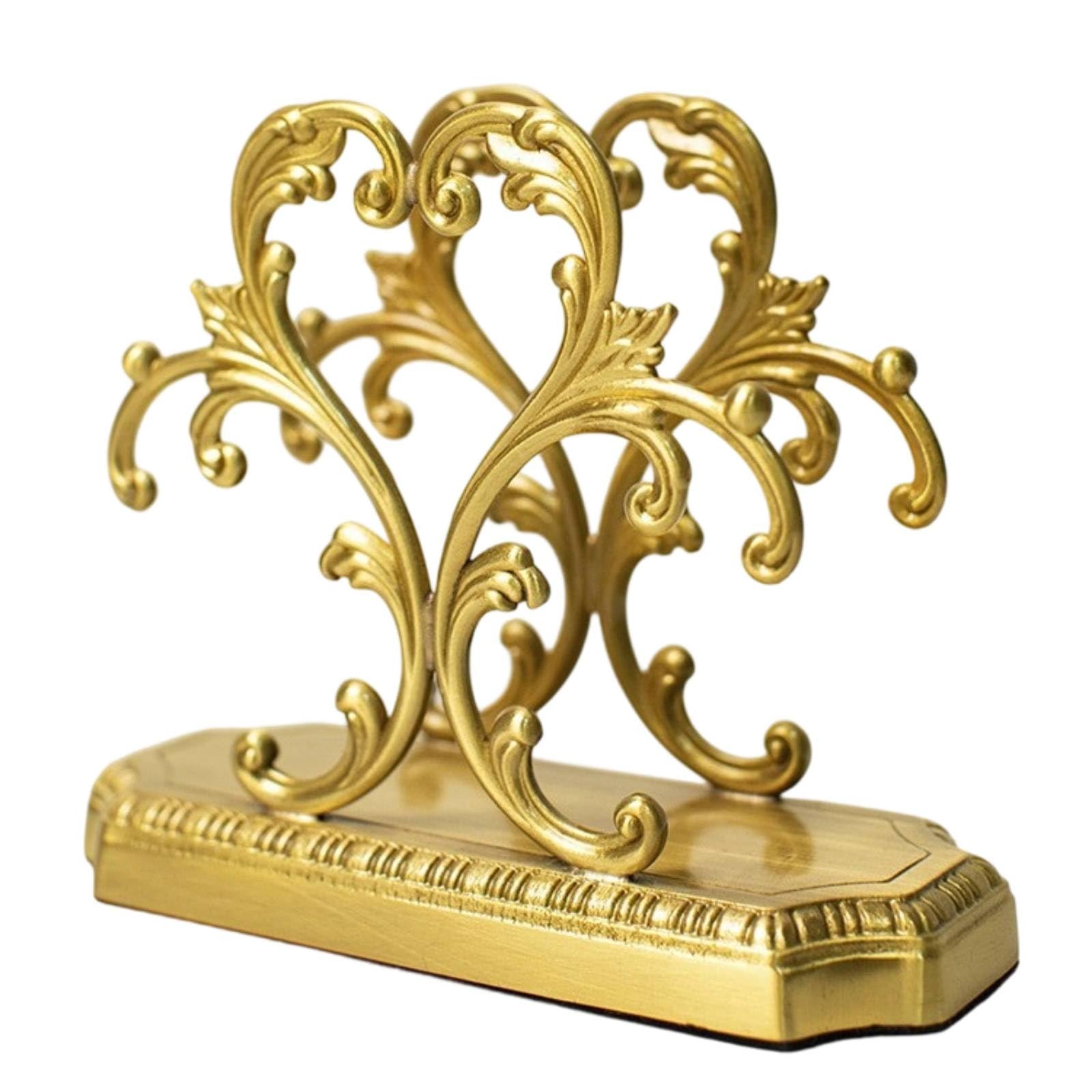 Gralara Servilletero Mesa Ornamental Servilletero con Diseño Perforado Soporte para Hoteles