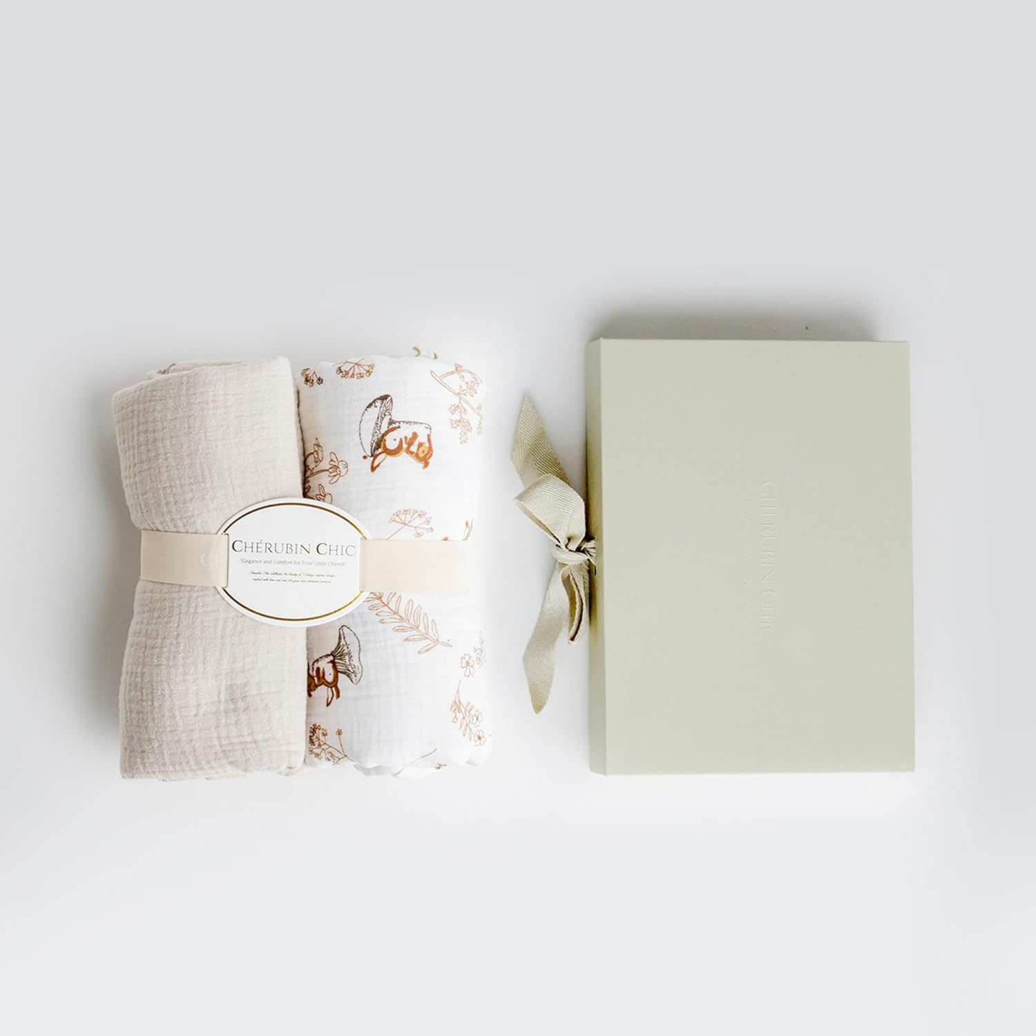 Vintage Baby Swaddle Muslin Set of 2 | Soft & Breathable Newborn Receiving Blankets | 35 x 43 inches | Baby Swaddles for Boys & Girls | Toddler Blanket in Vintage Flora Zoo