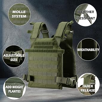 Weighted Vest for Men and Women Weight Vests Adjustable Strength and Endurance Training Fitness Tactical Running