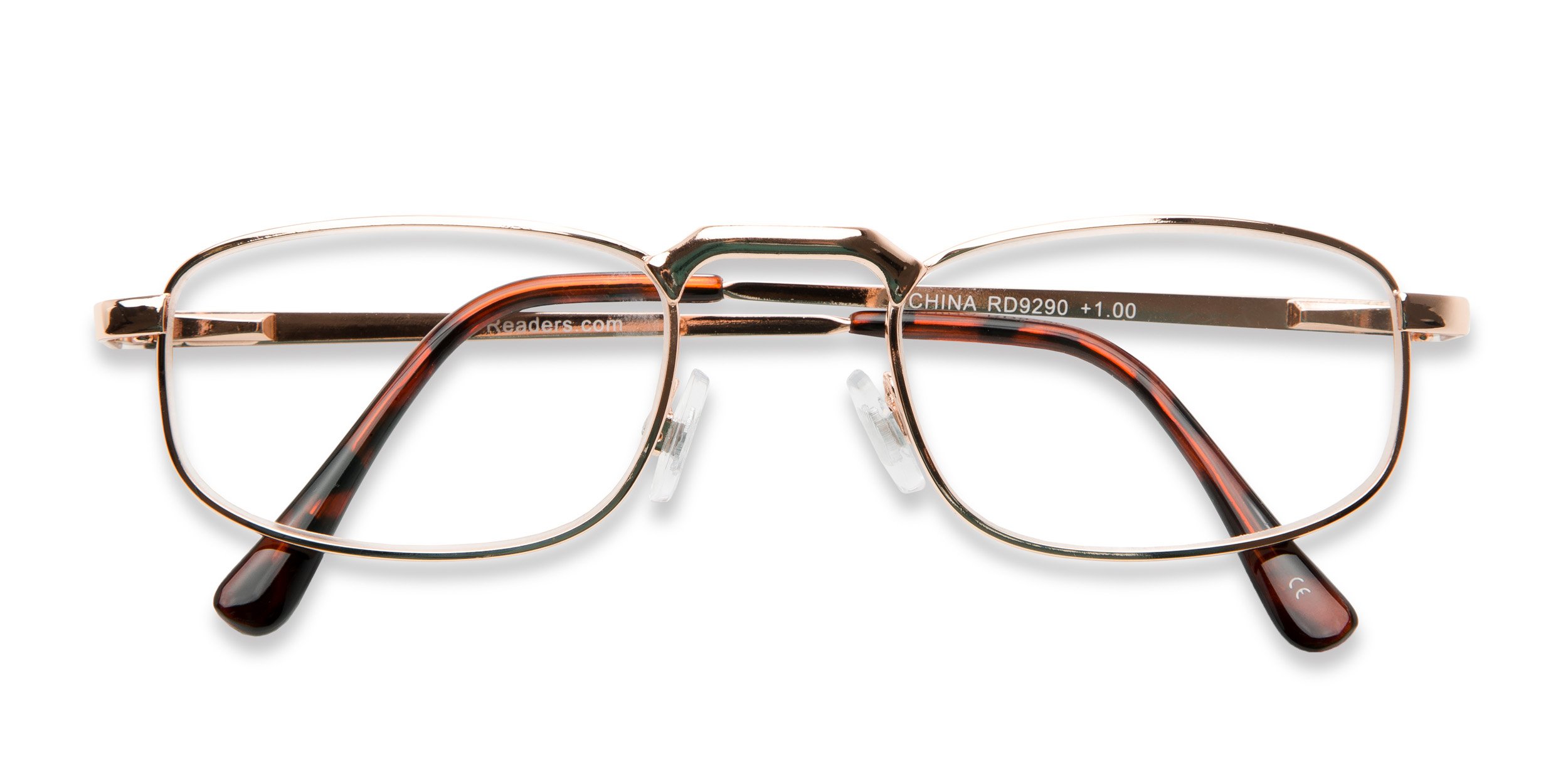 Rectangle Reading Glasses in Gold by Readers.com | The Anderson | +3.00