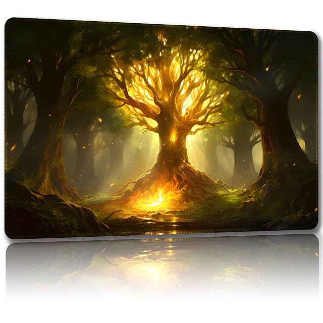 Malqiqi Alfombrilla de Juego para MTG y TCG Con Bolsas de Almacenamiento - 24 x 14 Pulgadas