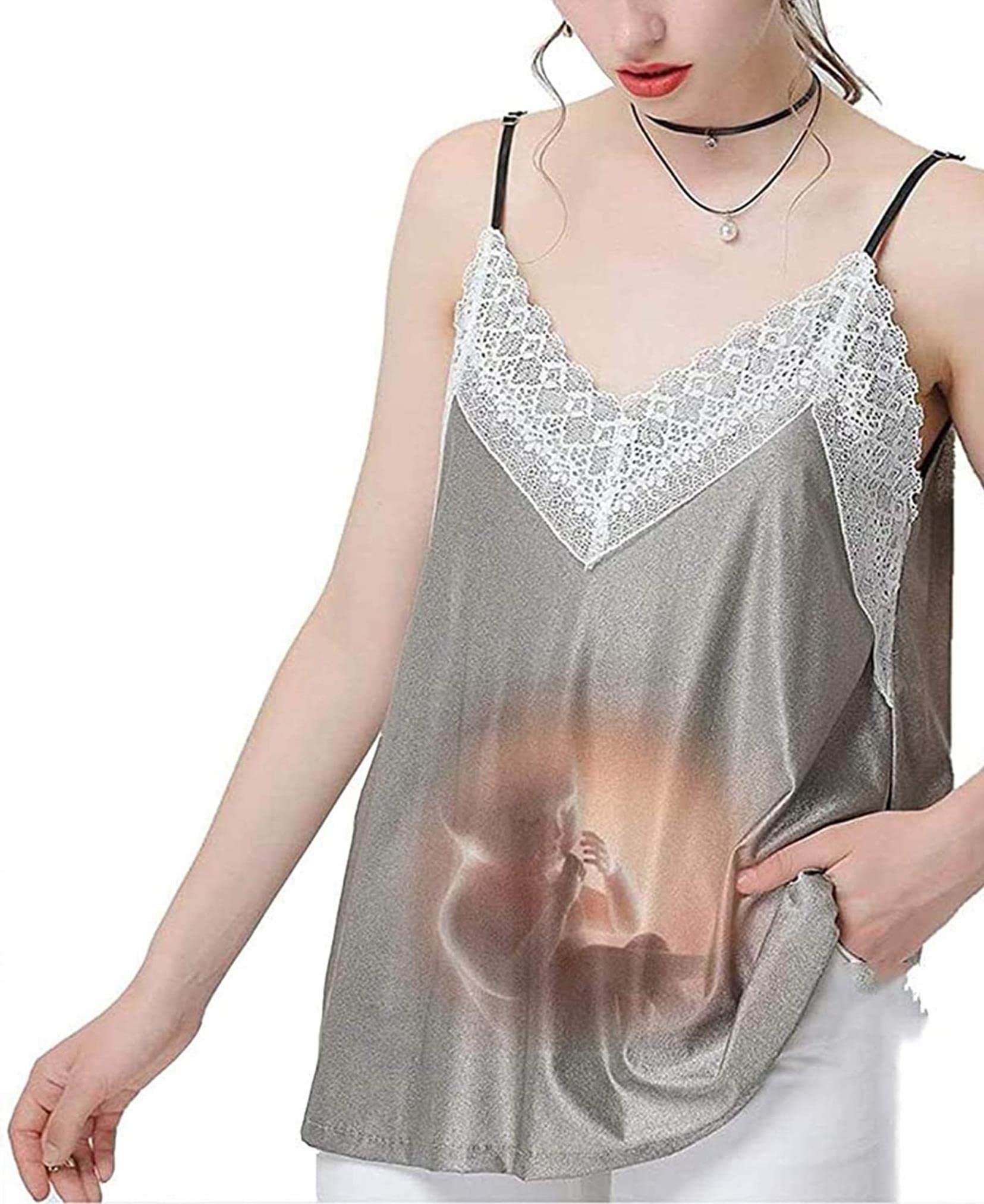 Blouse de maternité anti-rayonnement en fibre d'argent et dentelle