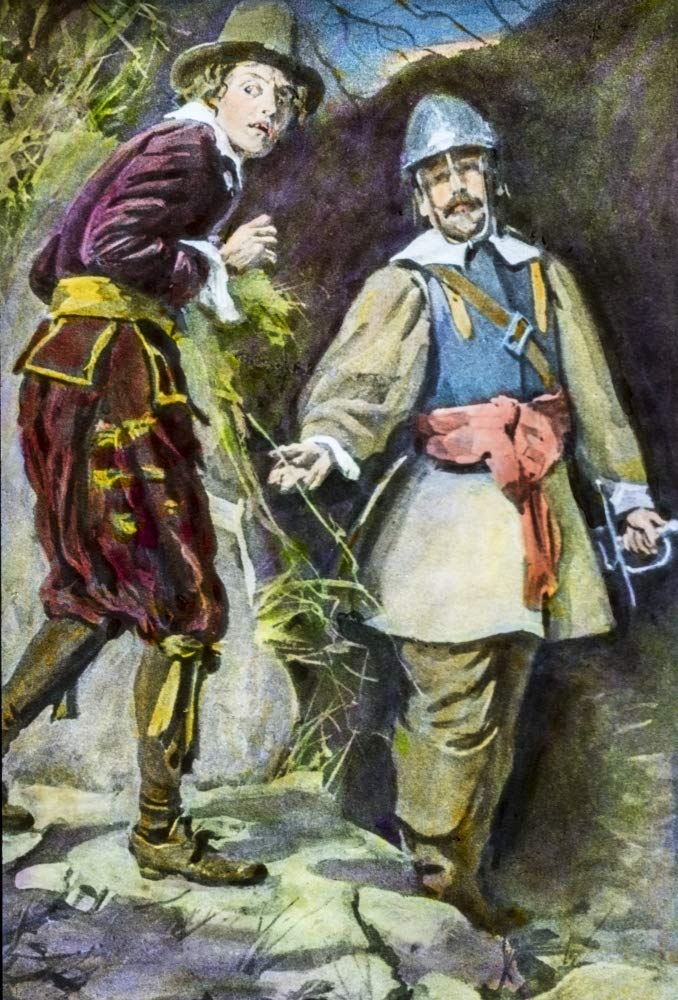 Posterazzi DPI12329321LARGE - Linterna mágica coloreada a mano, diseño de diapositiva circa 1900. A Pilgrim's Progress de John Bunyan. Heart and Mr Fearing, 24 x 36 pulgadas, multicolor