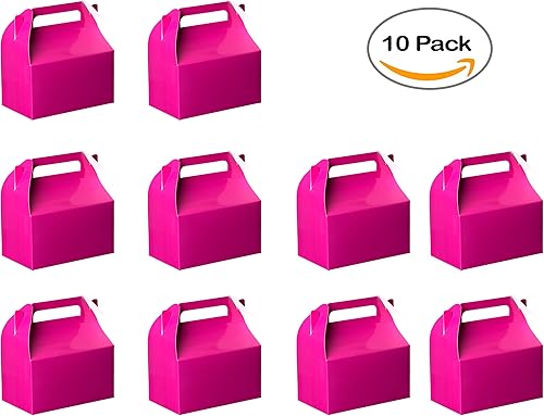 Miniatura 2 de Hammont Cajas de dulces para fiesta, paquete de 10 cajas de papel a dos aguas, cajas de regalo para fiesta de cumpleaños Ariel, bolsa de cumpleaños