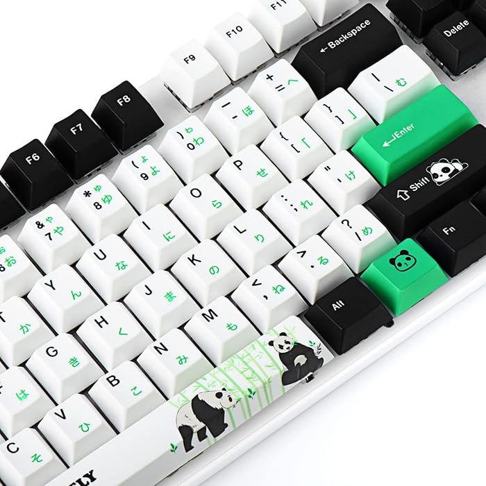 Buy RUNJRX 115 Keys Japanese Keycaps Panda PBT Sublimation Keycap