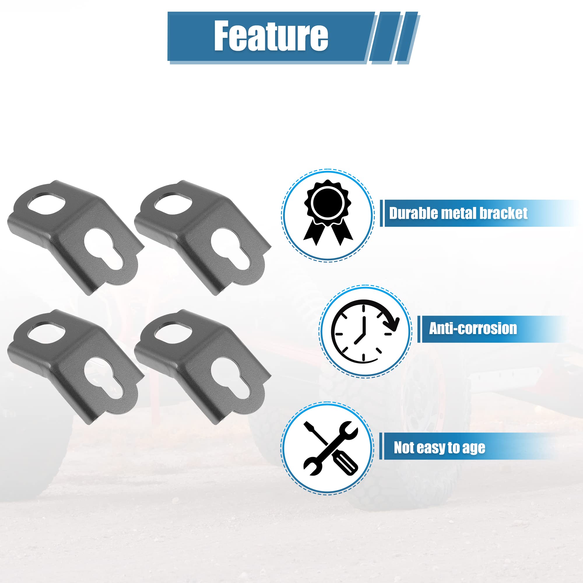 4PCS Tie Down Brackets Hooks For Can Am Maverick X3 MAX RS DS RR Turbo