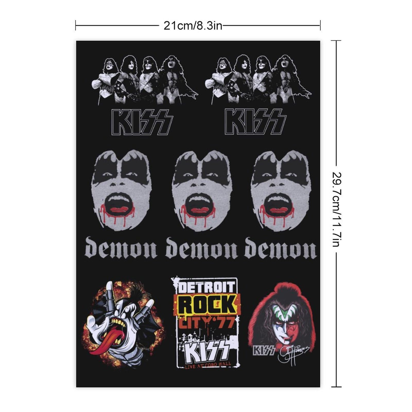 Amazon.co.jp: ステッカーセット キッス KISS ロックバンド キッス