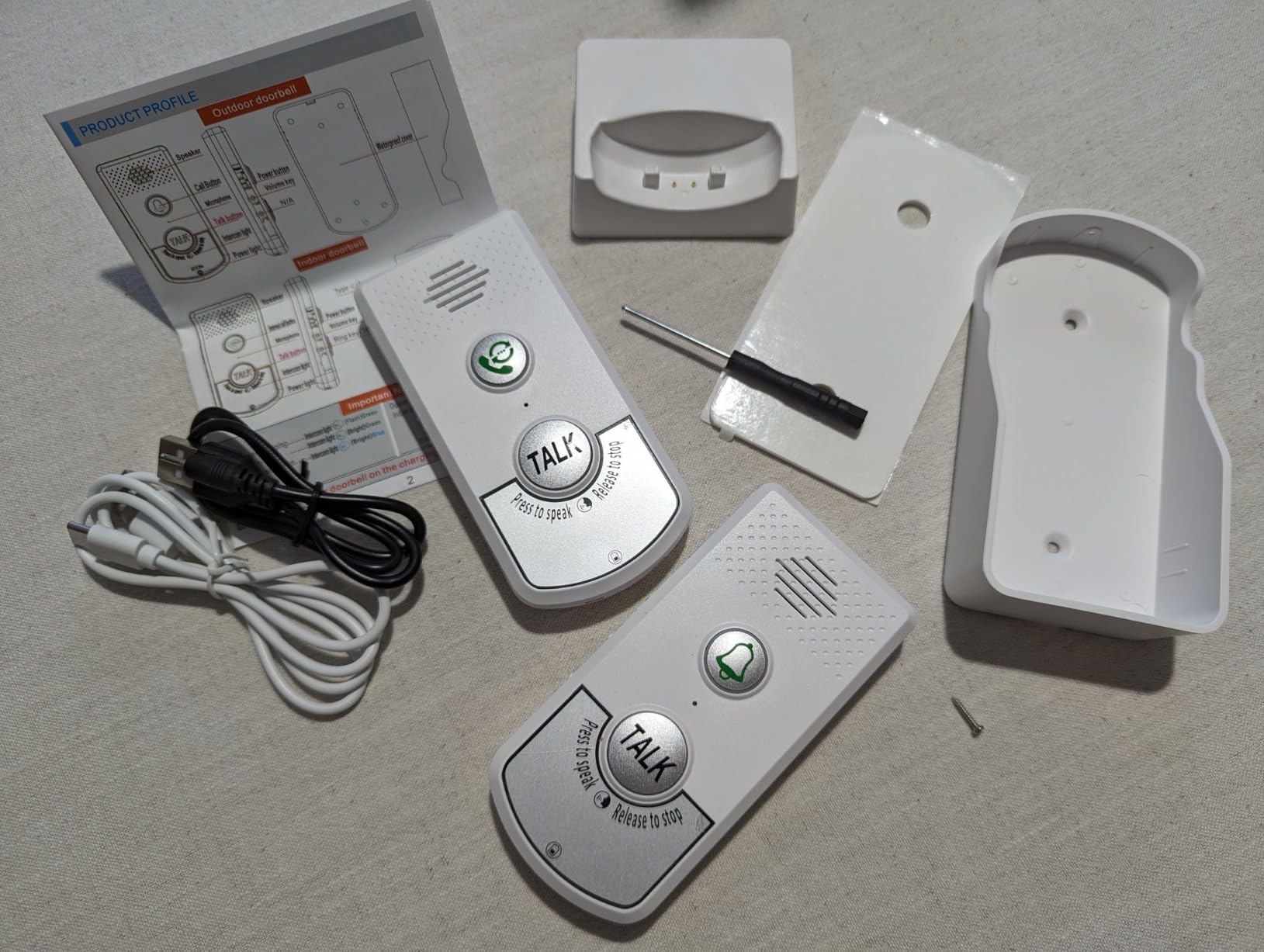 JIAN BOLAND 2 Way Wireless Intercom System for Home-Portable Voice ...