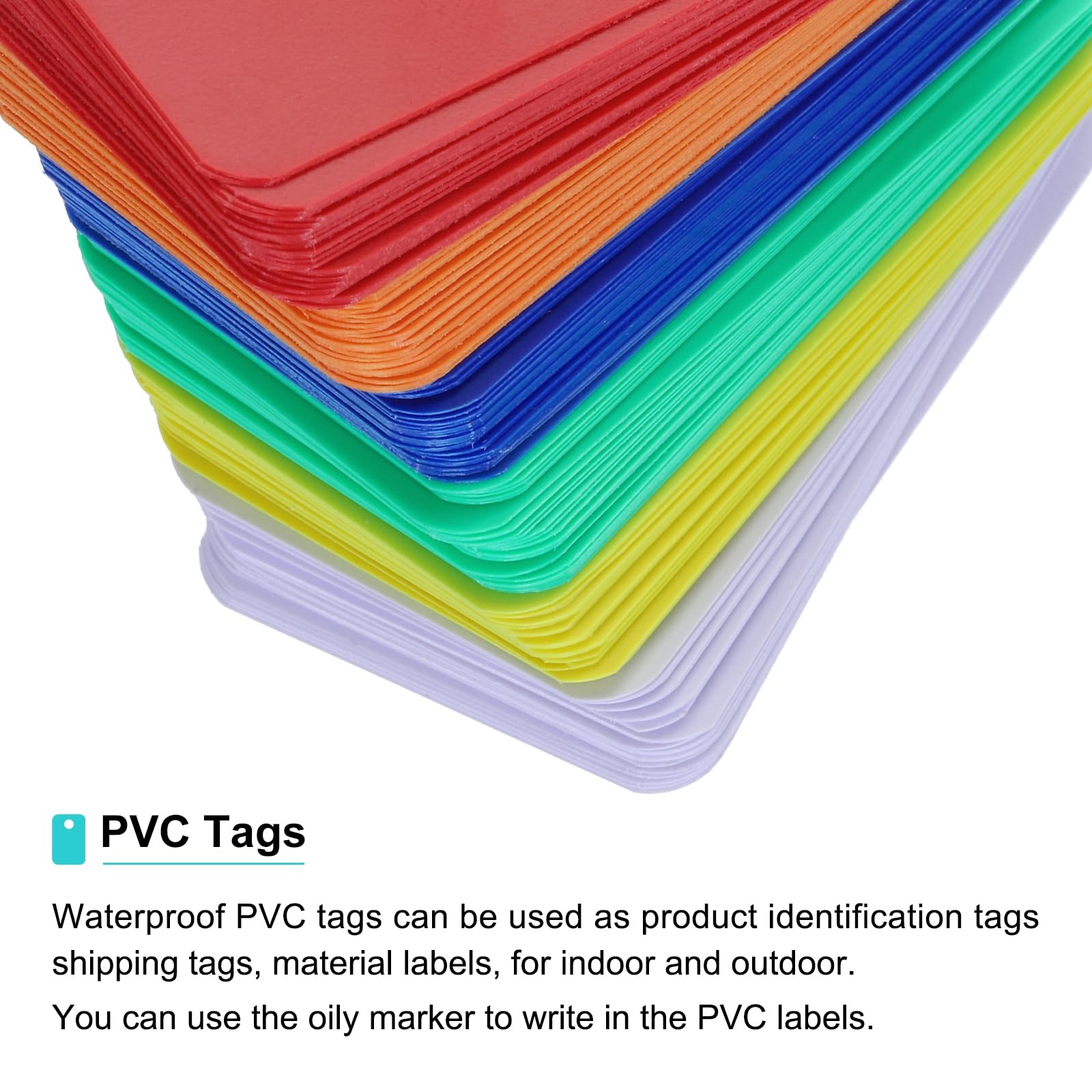 Étiquettes PVC Imperméables – Lot De 100 – 2,5 X 4 Cm – Couleurs Assorties (blanc, Rouge, Jaune, Bleu) – Pour Marquage Extérieur, Valises, Matériel - 11