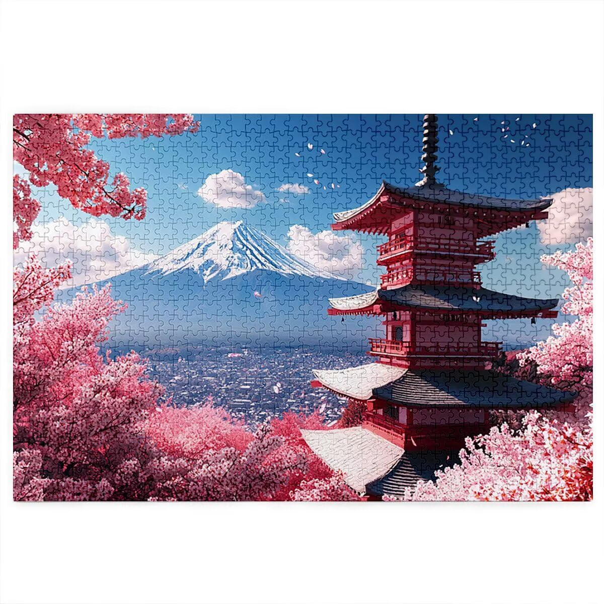 Puzzle 2000 sztuk dla dorosłych, japońskie puzzle dla dorosłych, trudne drewniane łamigłówki, grube i trwałe drewno, wymagające łamigłówki, Boże Narodzenie prezent dla kobiet mężczyzn, Motyw