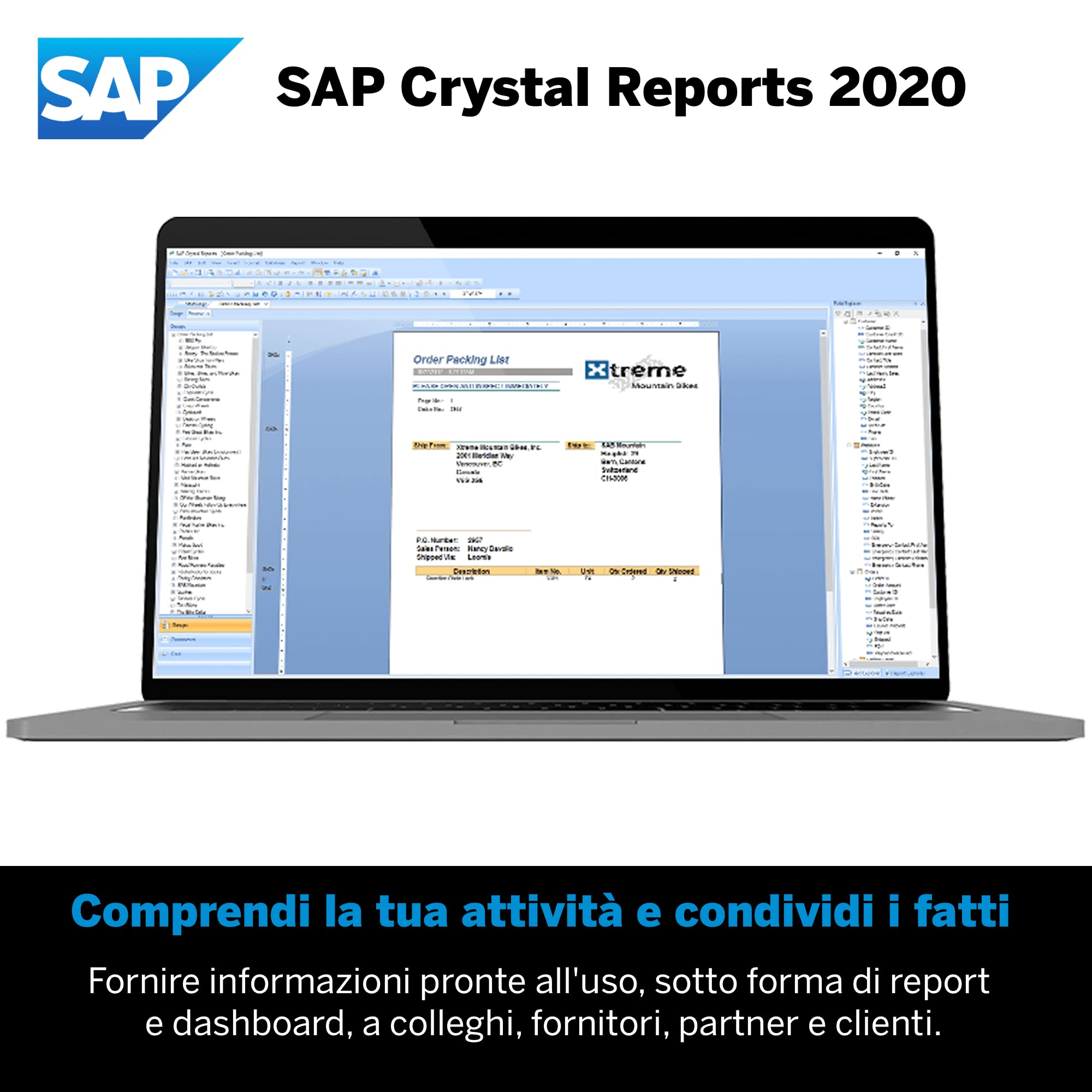 SAP Crystal Reports 2020 Reporting software | Standard | PC | Codice d'attivazione per PC via email